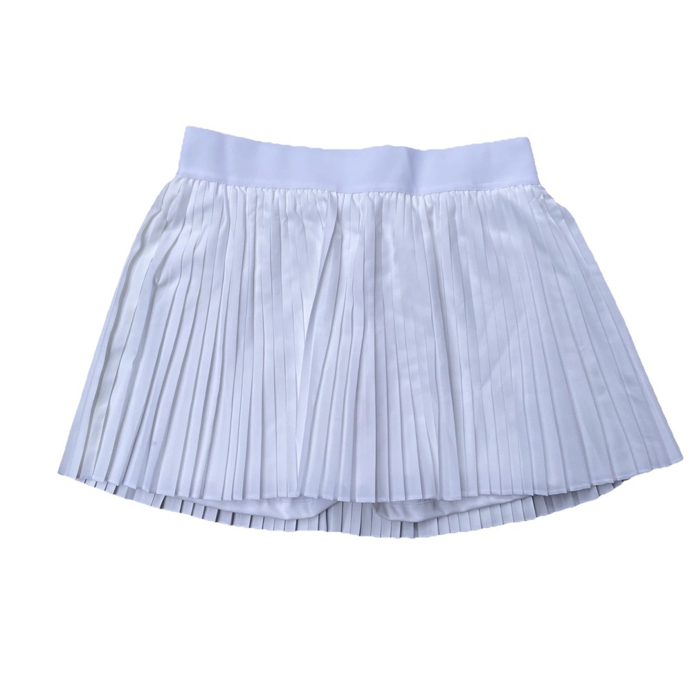Adidas Girls Pleated Skort Youth XL White Tennis Golf Athletic Skirt NWT